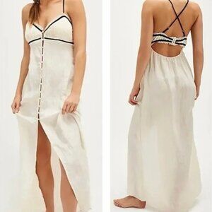 Free People Brighter Days Maxi Slip Dress NWOT Small Lace Sweetheart